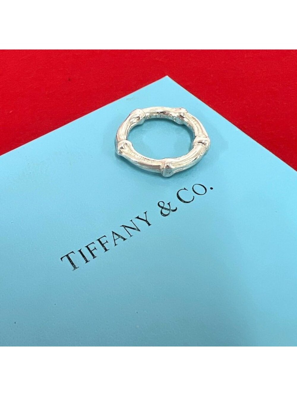Tiffany & Co Vintage Bamboo Ring 925 Sterling Silver